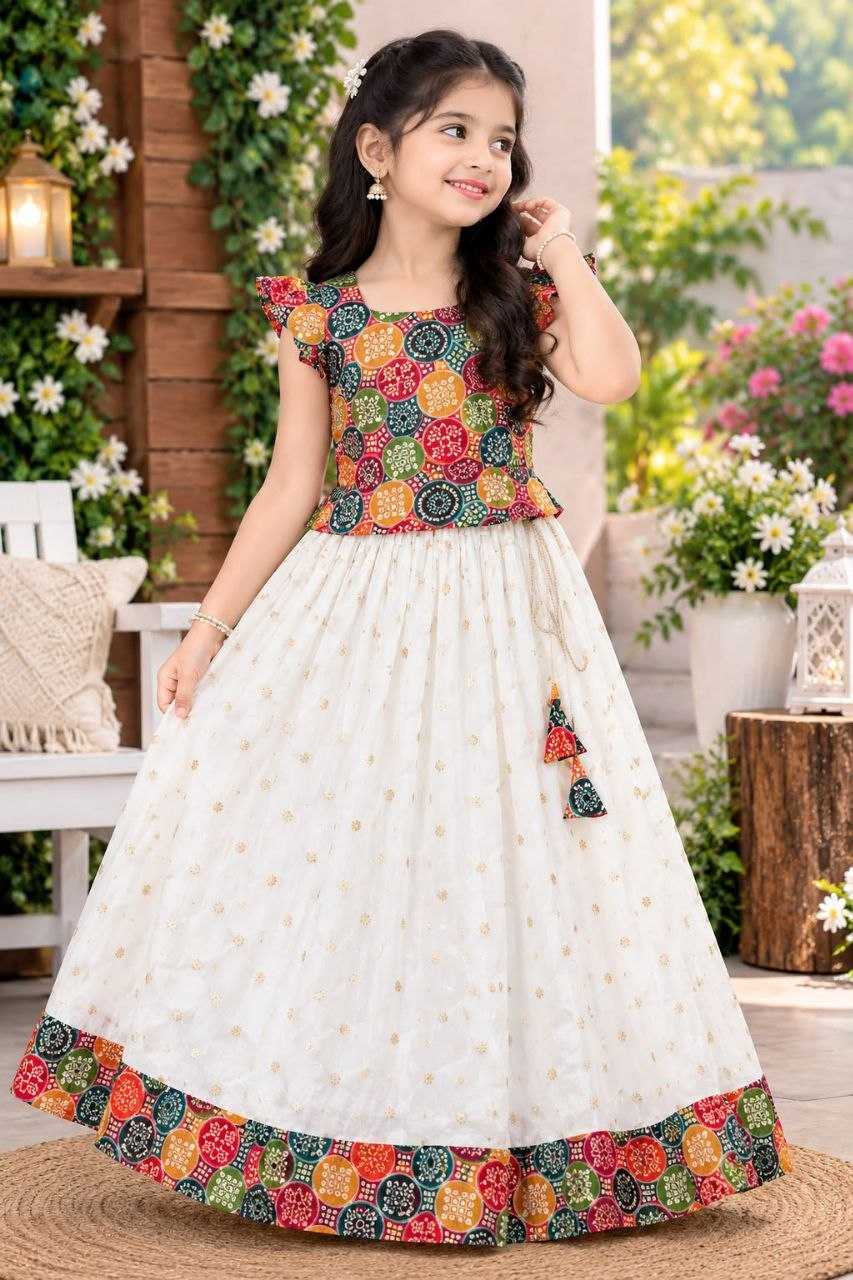 Sumedha Pure Silk Kids Lehenga