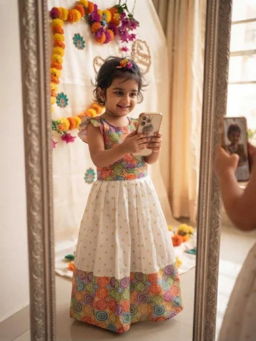 Sumedha Pure Silk Kids Lehenga
