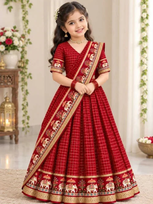 Sunaina Viscose Kids Lehenga
