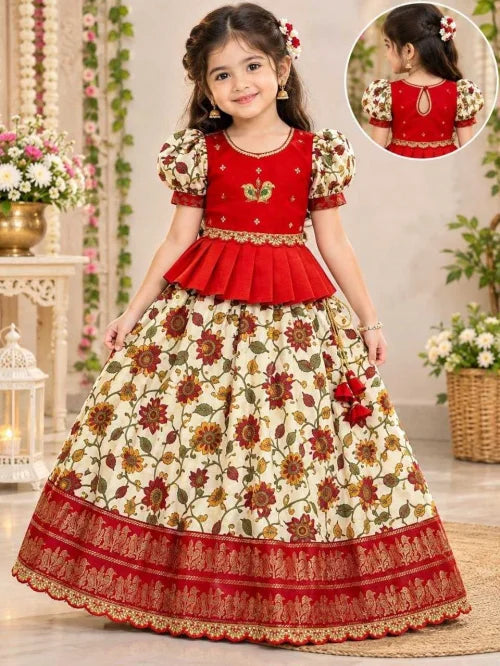 Supriya Tussar Silk Kids Lehenga
