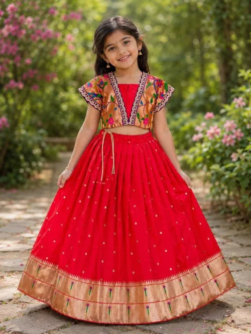 Tanushree Soft Silk Kids Lehenga