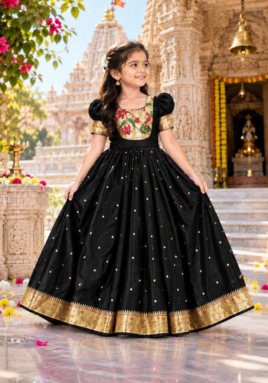 Tilottama Lichi Silk Kids Gown