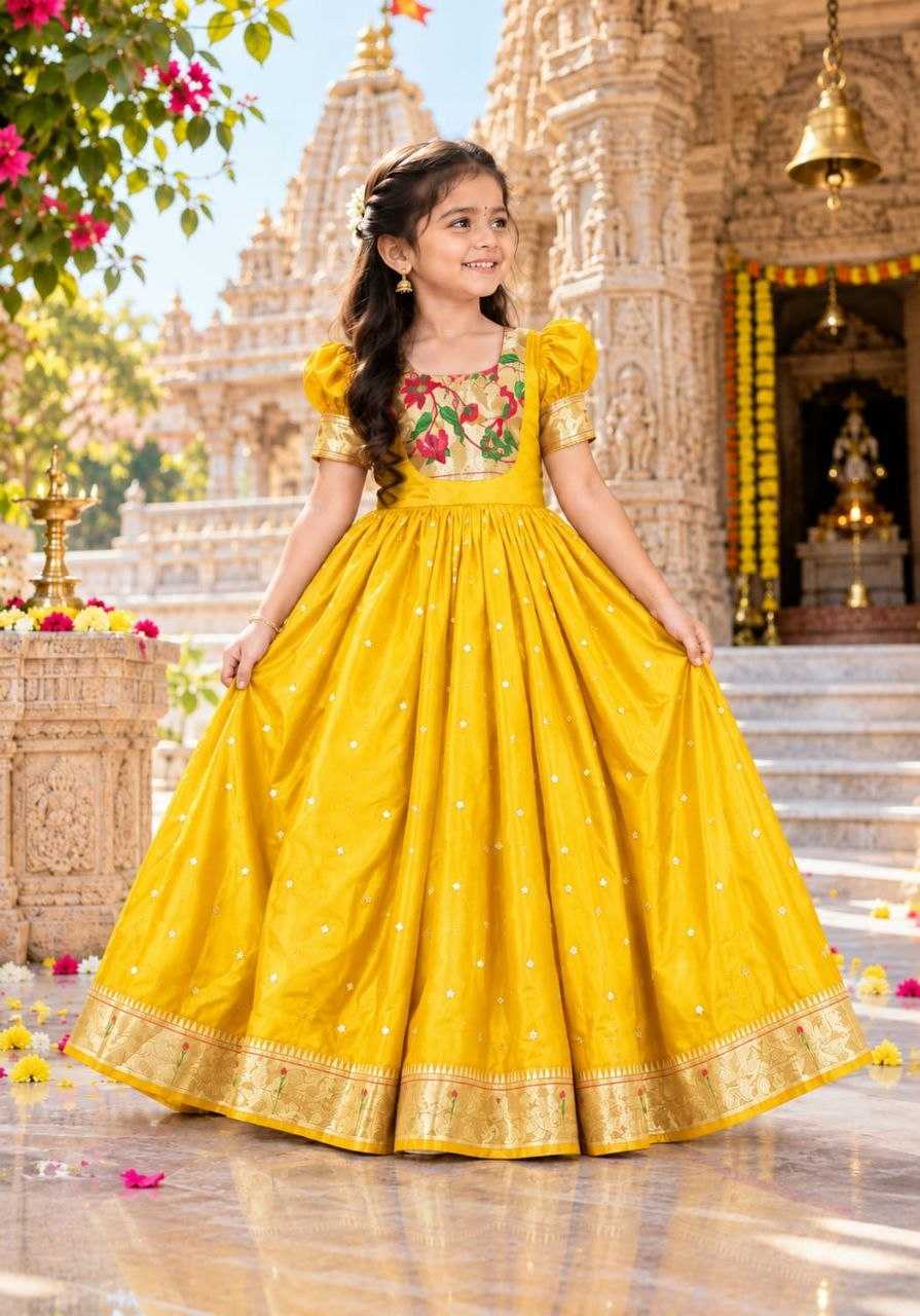 Tilottama Lichi Silk Kids Gown