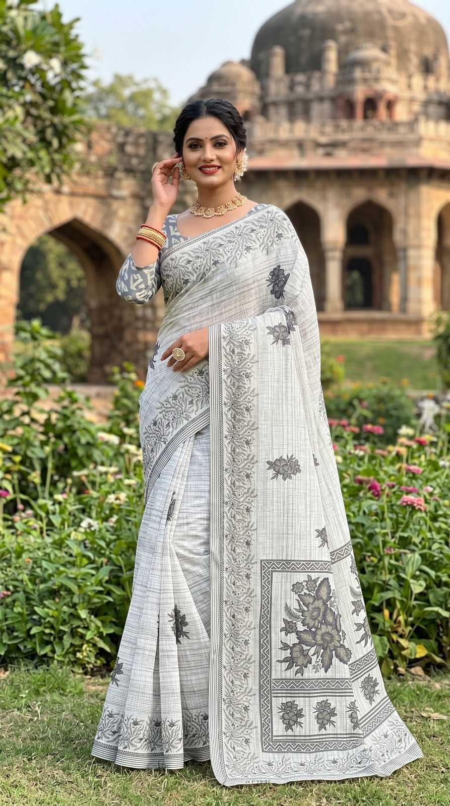 Soft Cotton Designer Saree JT-138835