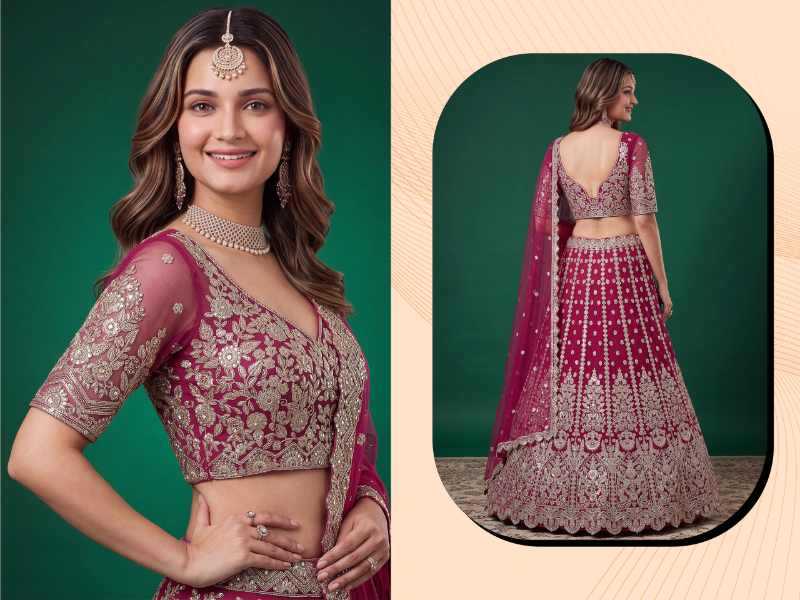 Soft Net Designer Lehenga