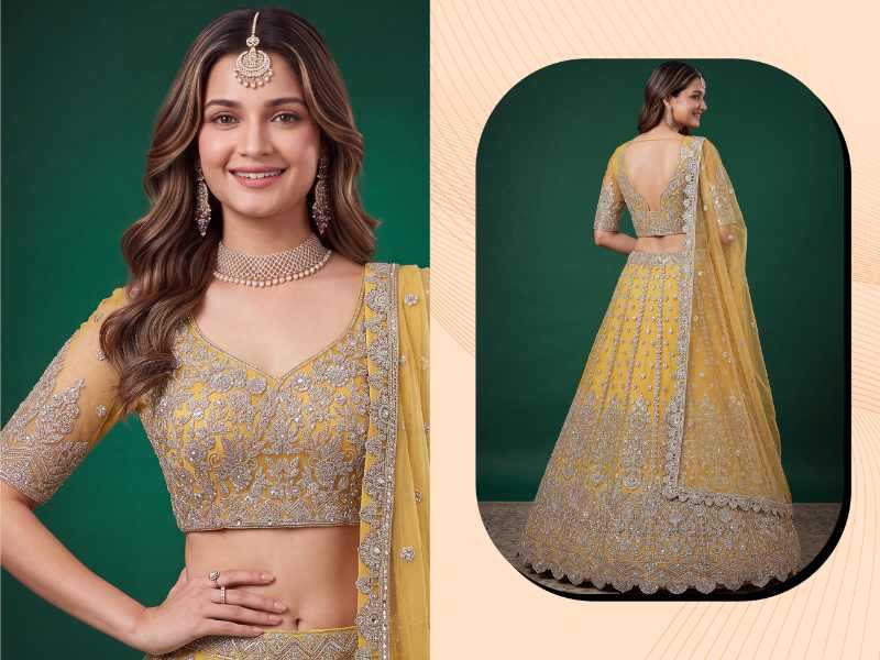 Soft Net Designer Lehenga