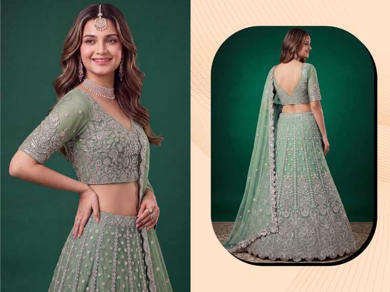 Soft Net Designer Lehenga