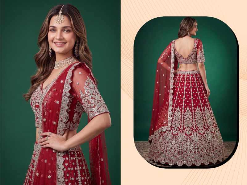 Soft Net Designer Lehenga