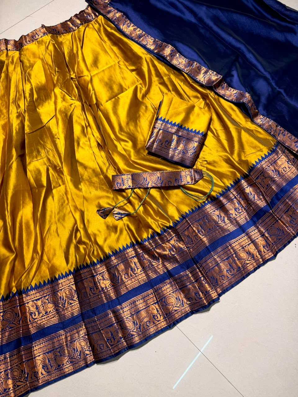 Soft Silk Designer Lehenga in Off White