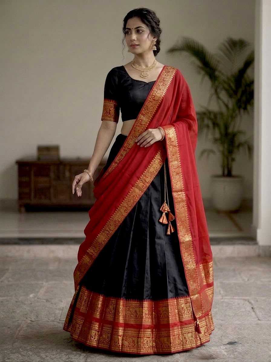 Soft Silk Designer Lehenga in Off White