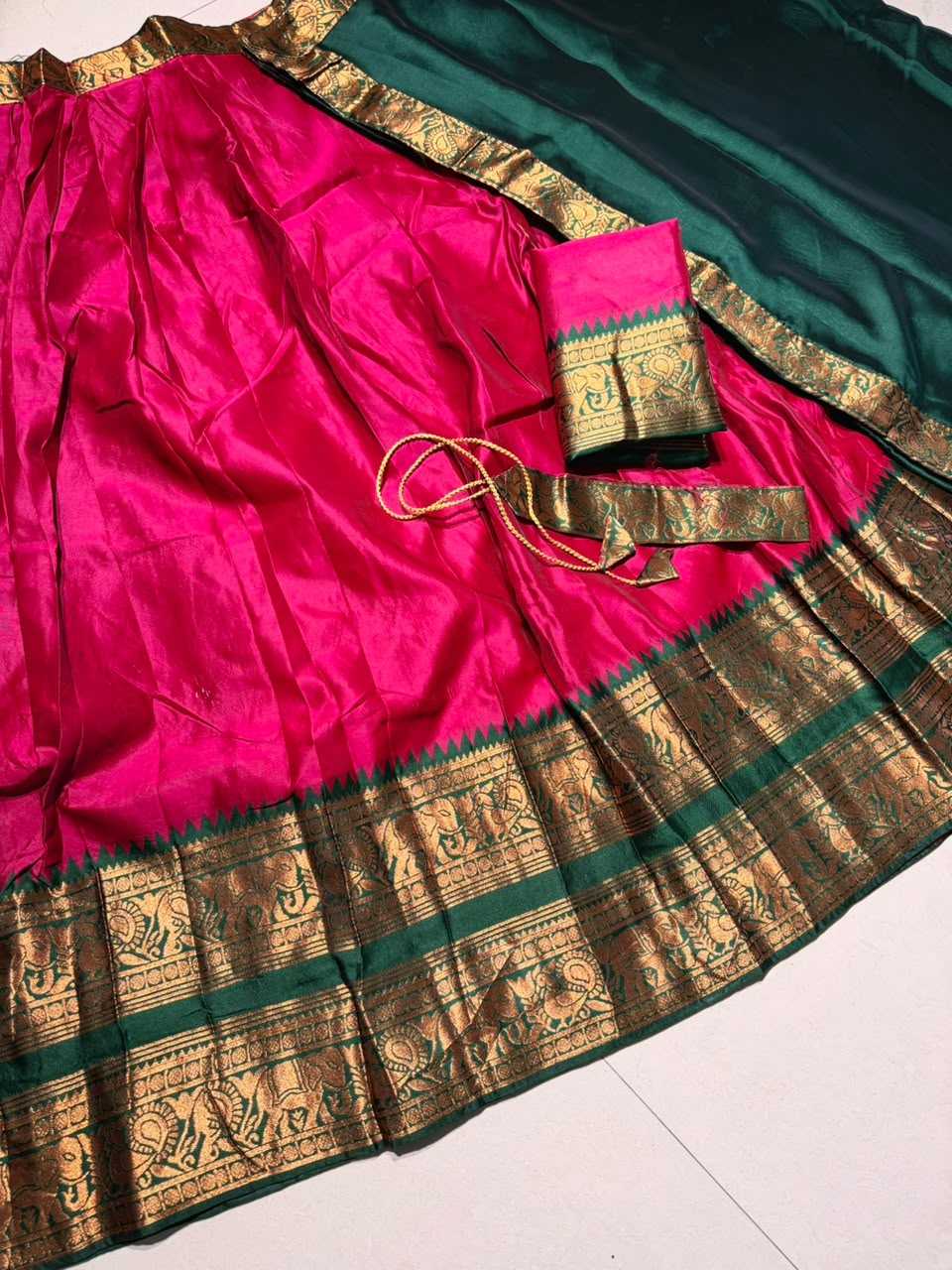 Soft Silk Designer Lehenga in Off White