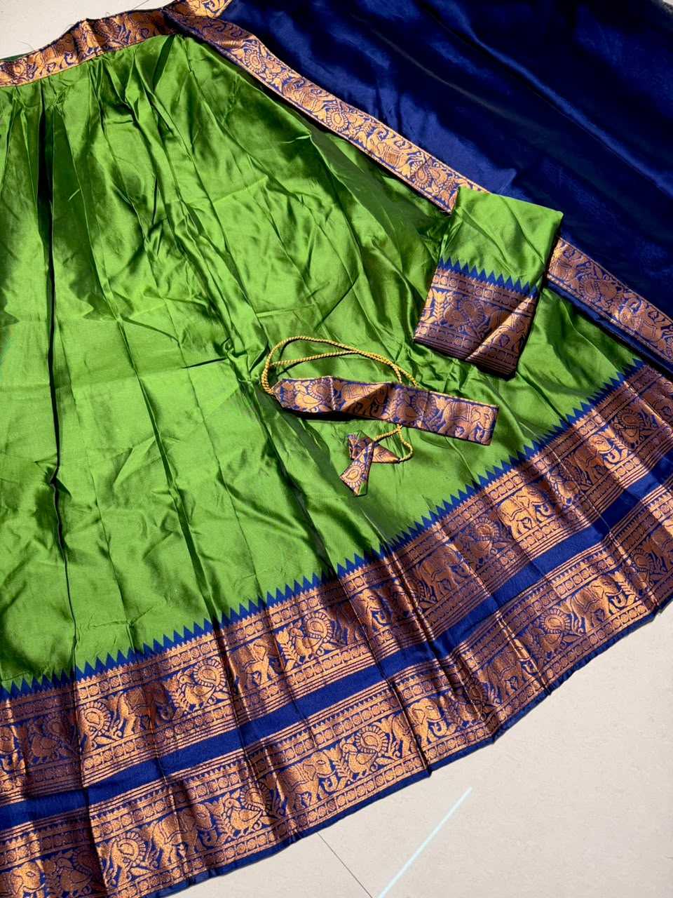 Soft Silk Designer Lehenga in Off White