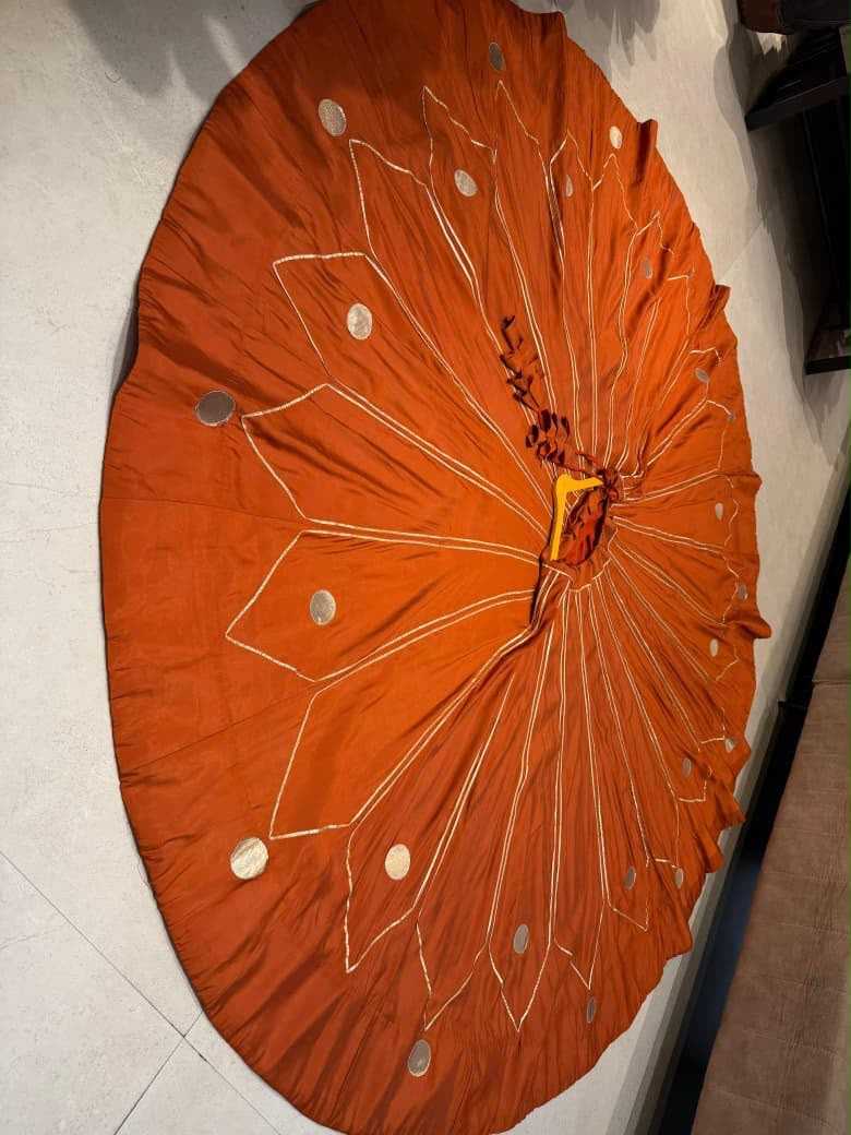 Soft Silk Designer Lehenga in Rani