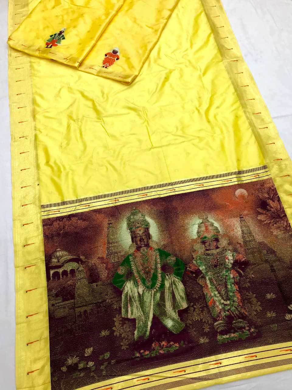 Soft Silk Designer Saree in Off White