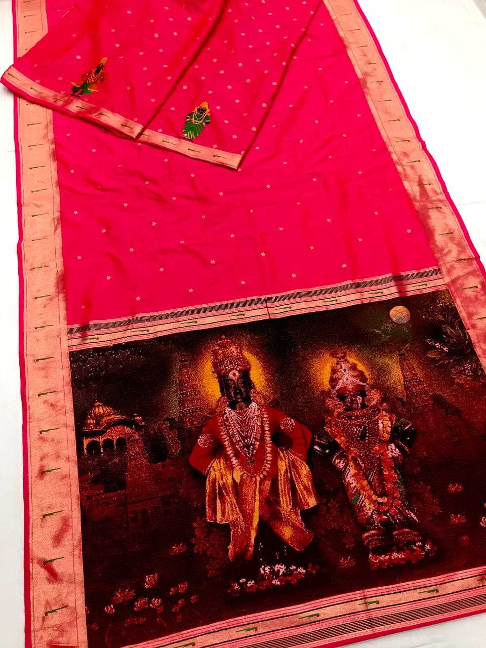 Soft Silk Designer Saree in Off White