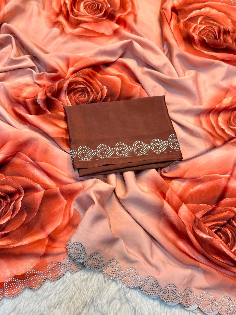 Soft Silk Designer Saree in Pink