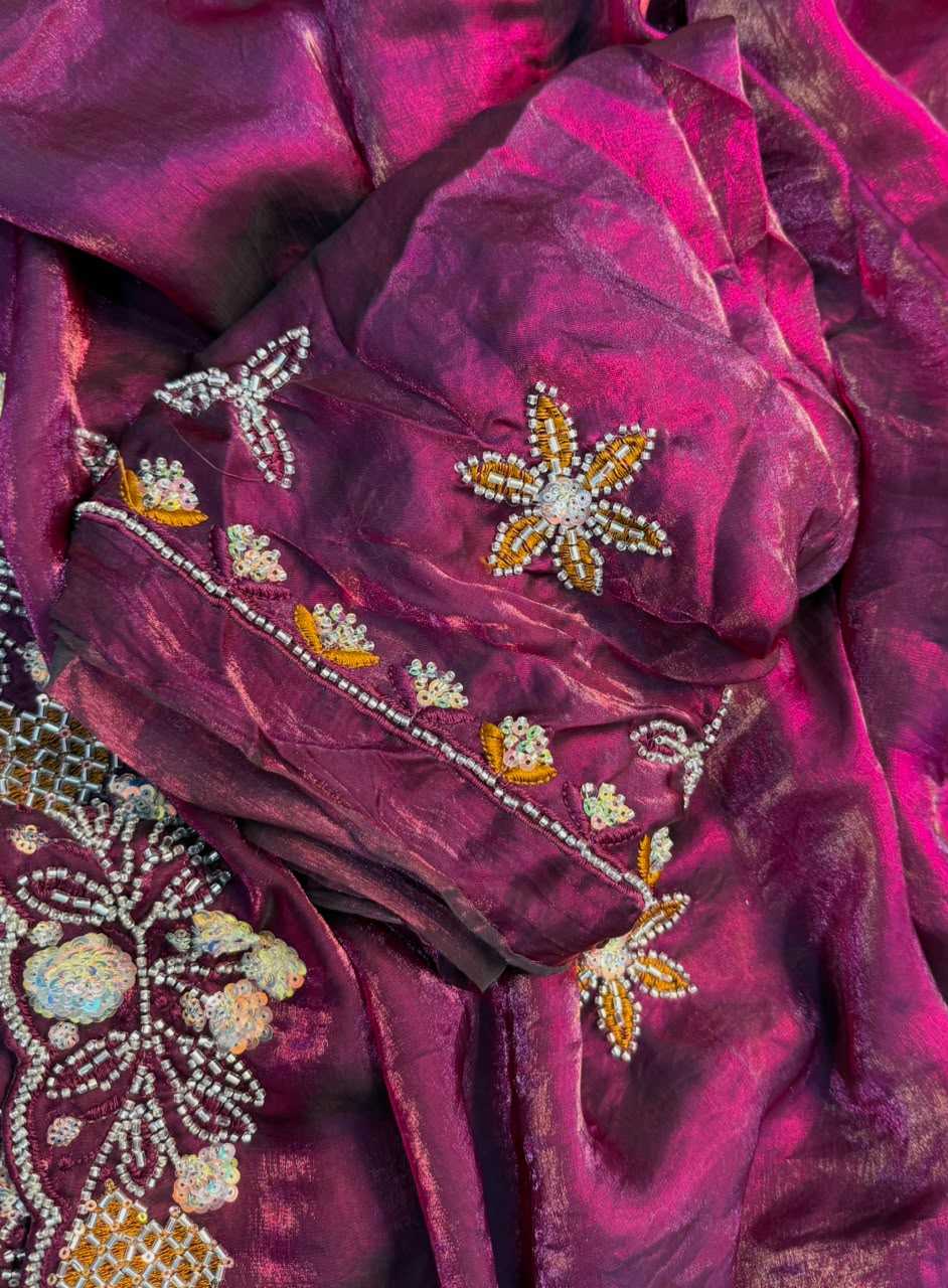 Space Silk Soft Saree in Beige