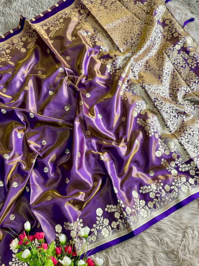 Tissue Silk Soft Saree in Rama