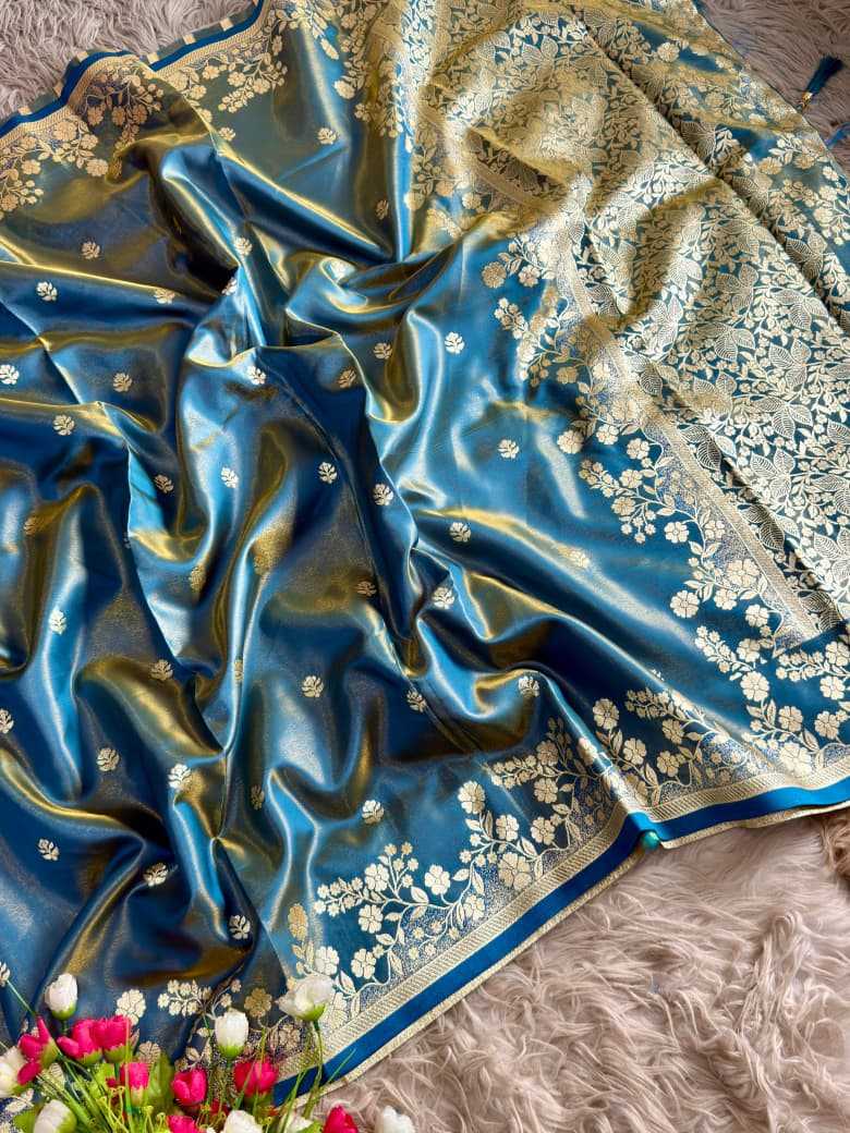 Tissue Silk Soft Saree in Rama