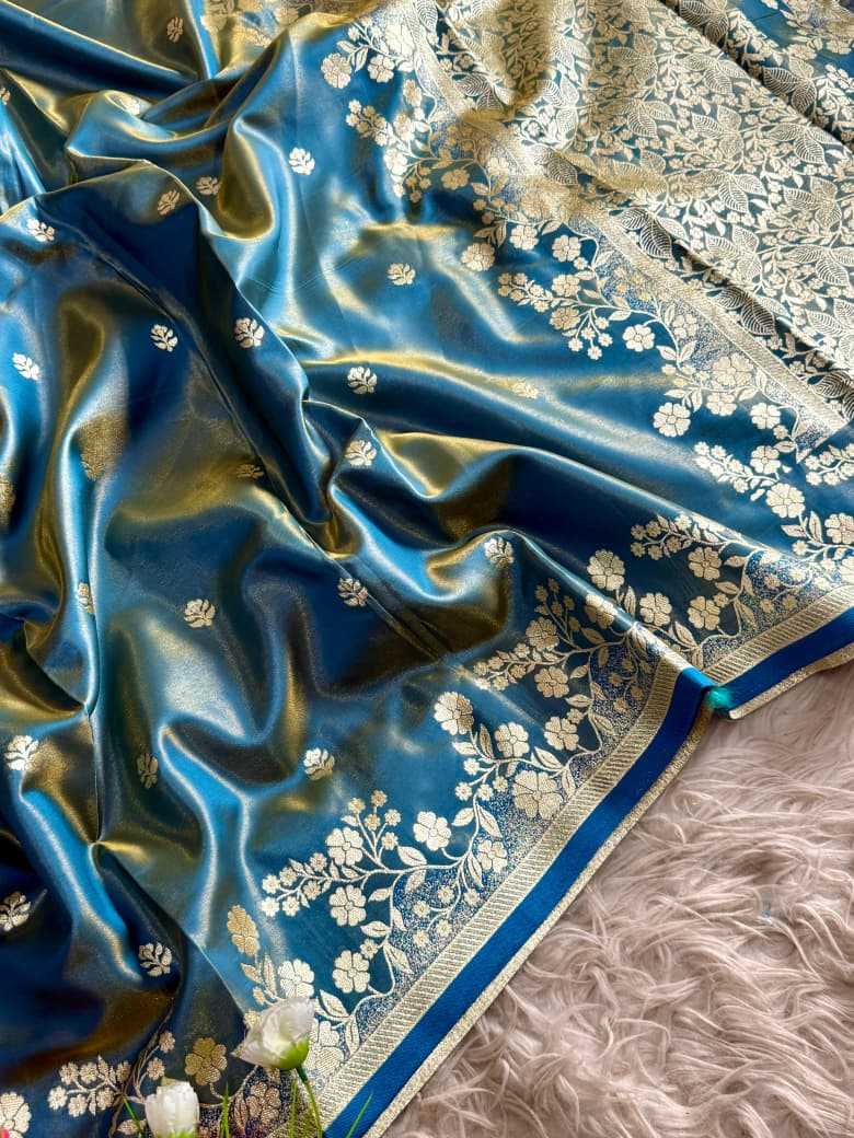 Tissue Silk Soft Saree in Rama
