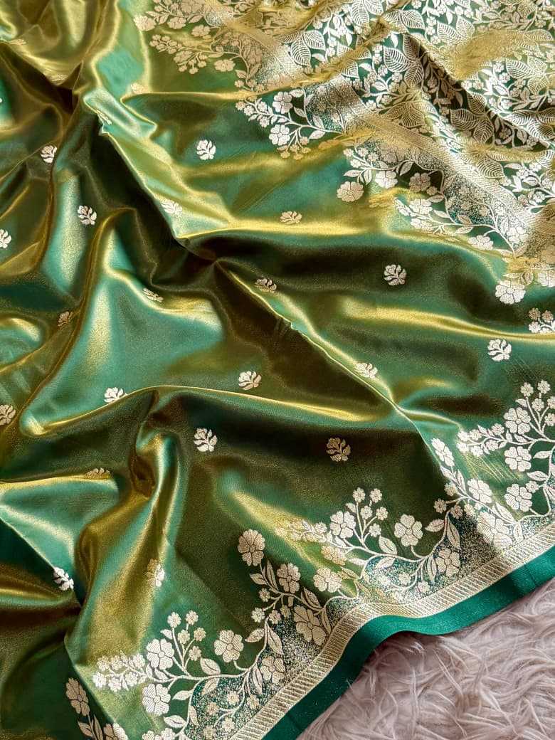 Tissue Silk Soft Saree in Rama