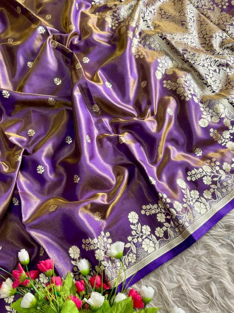 Tissue Silk Soft Saree in Rama