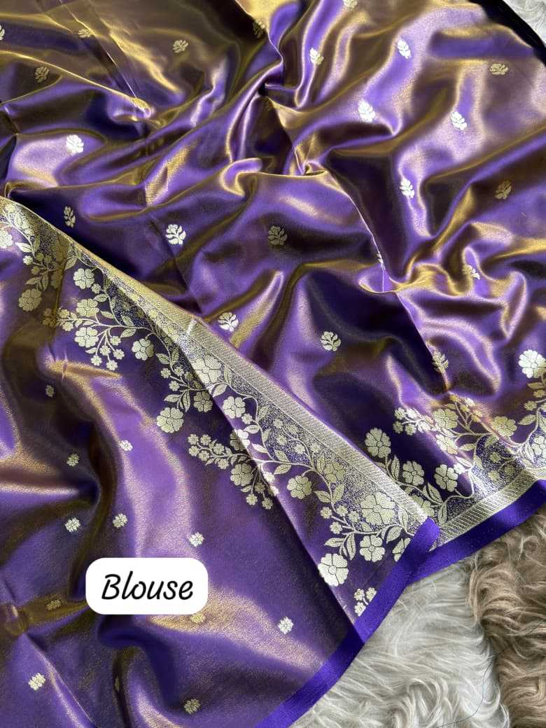 Tissue Silk Soft Saree in Rama