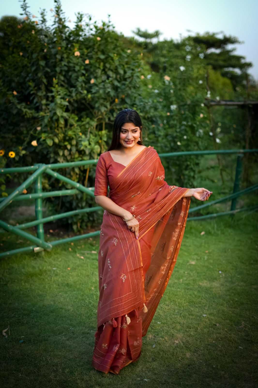 Tussar Silk Designer Saree