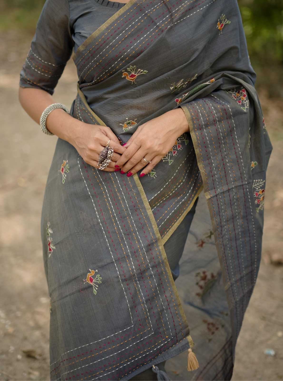 Tussar Silk Designer Saree