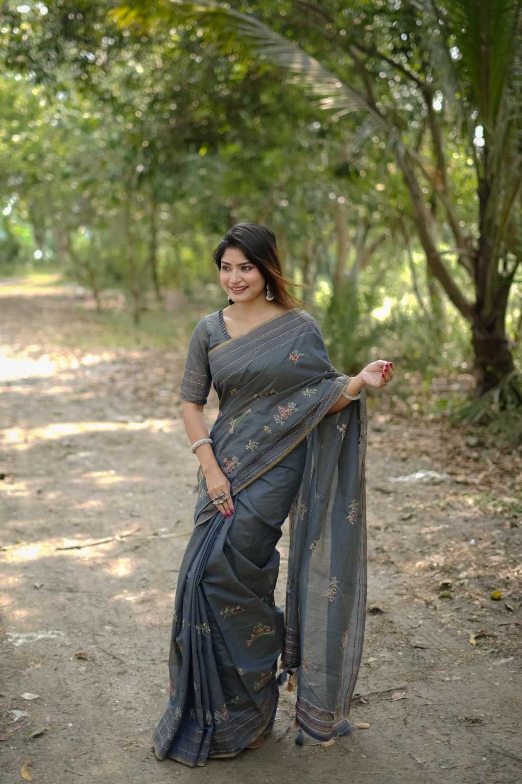 Tussar Silk Designer Saree