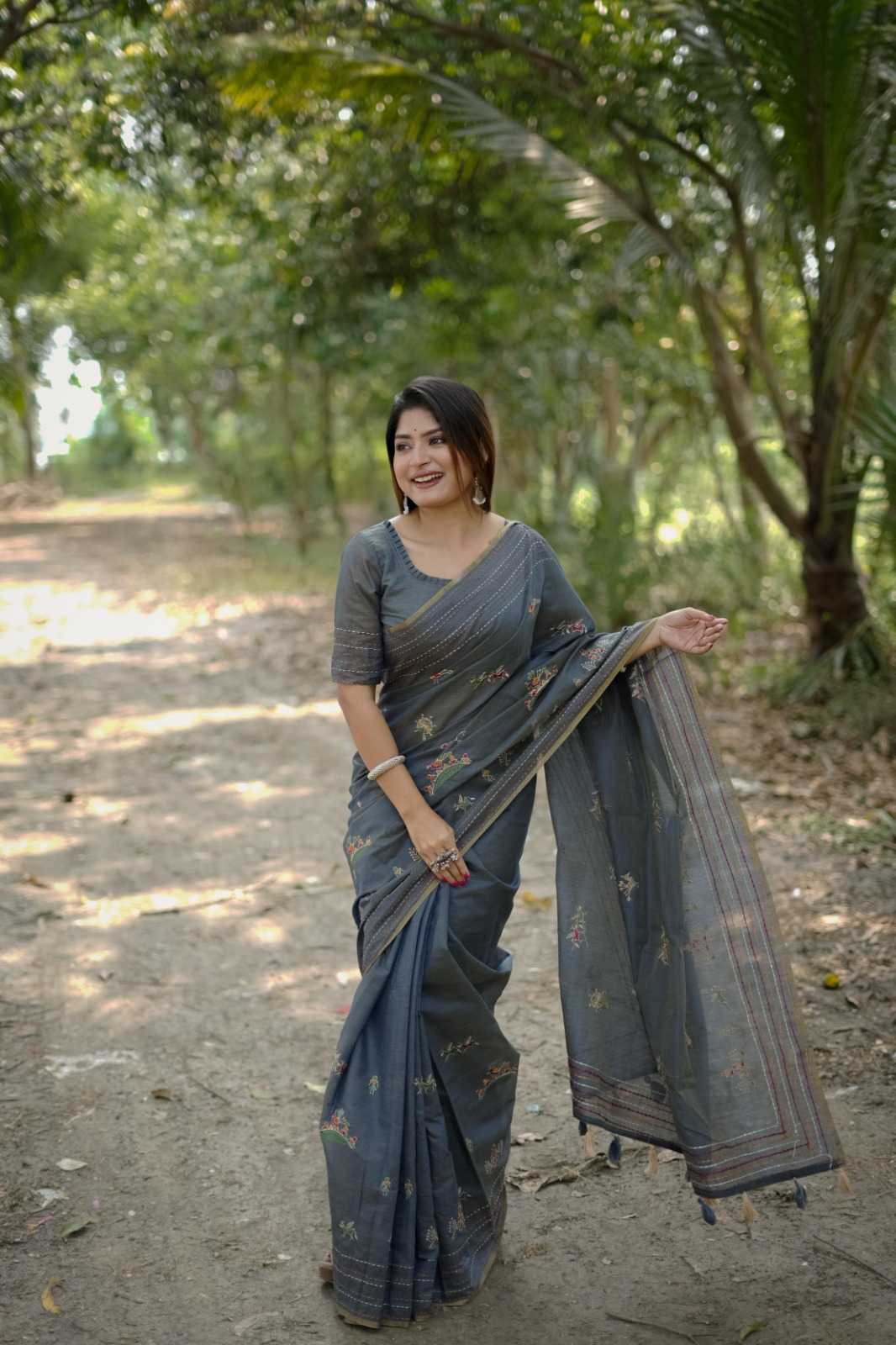 Tussar Silk Designer Saree
