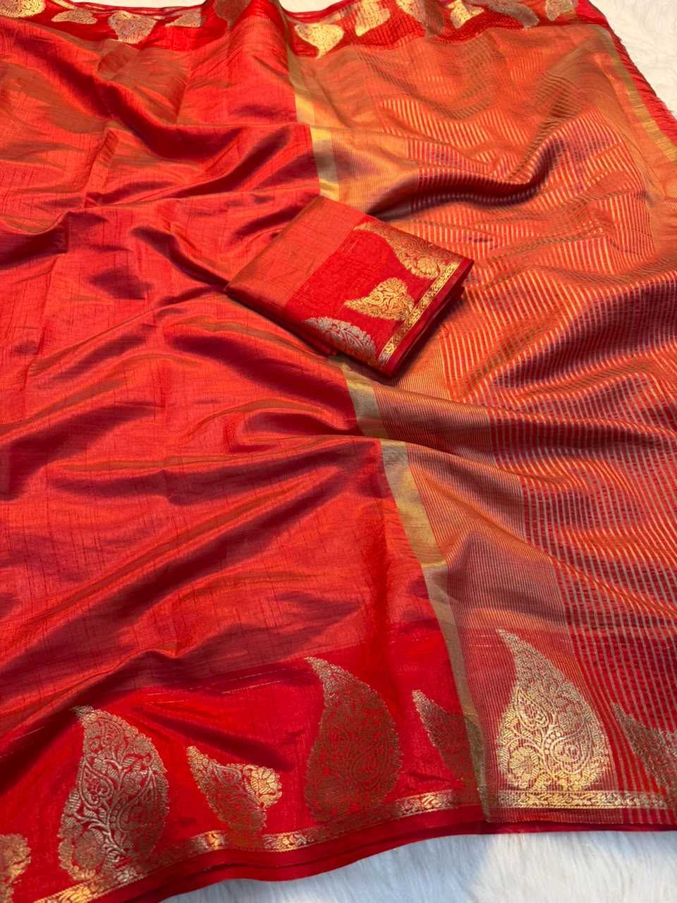 Tussar Silk Soft Saree in Dark Wine