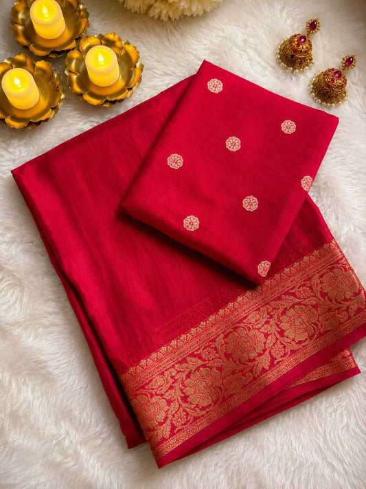 Viscose Designer Saree in Dark Maroon