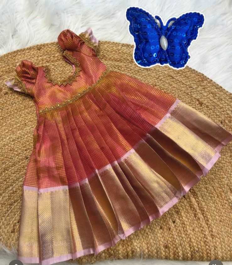 Kids Party Wear Ethnic |Kids Pattu Pavadai| Kids Frock| Kids Gold Frock