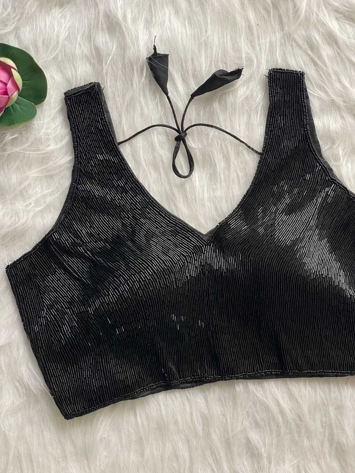 Fancy Pipe Cut dana , moti work Readymade Blouse|  Designer Party Wear Blouse