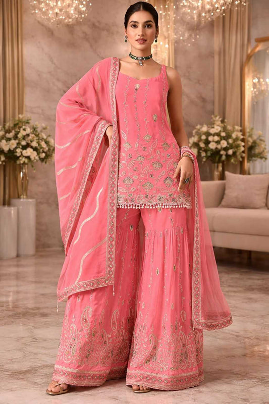 Faux Georgette Palazzo Suit