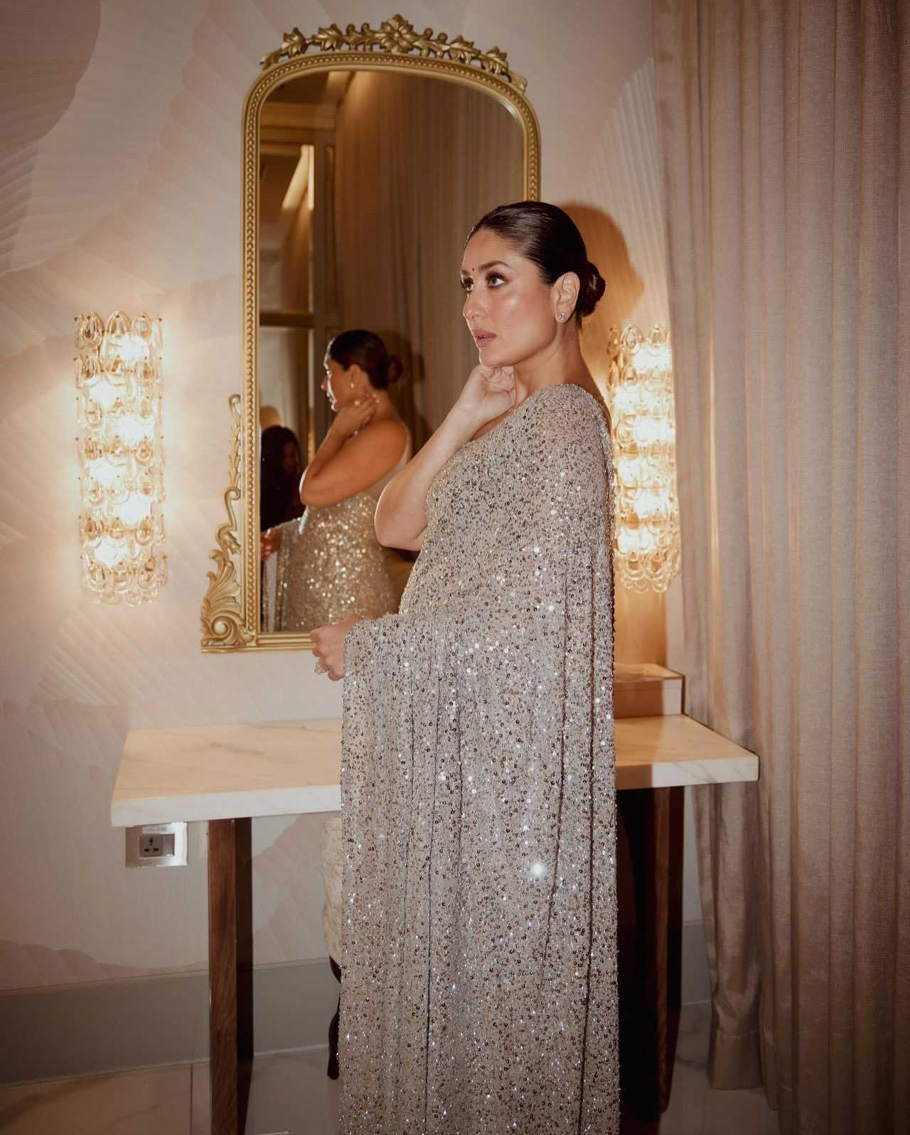 Kareena Kapoor Inspired Georgette Saree with sequin work