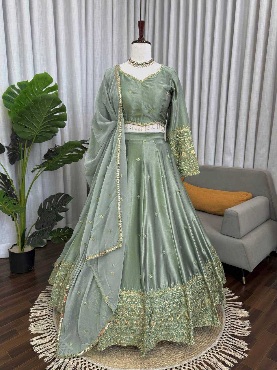 Japan Sartin Designer Lehenga