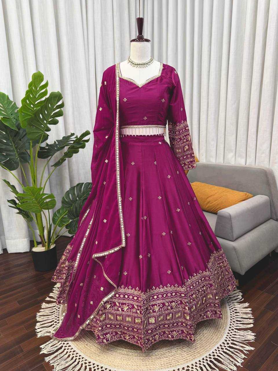 Japan Sartin Designer Lehenga