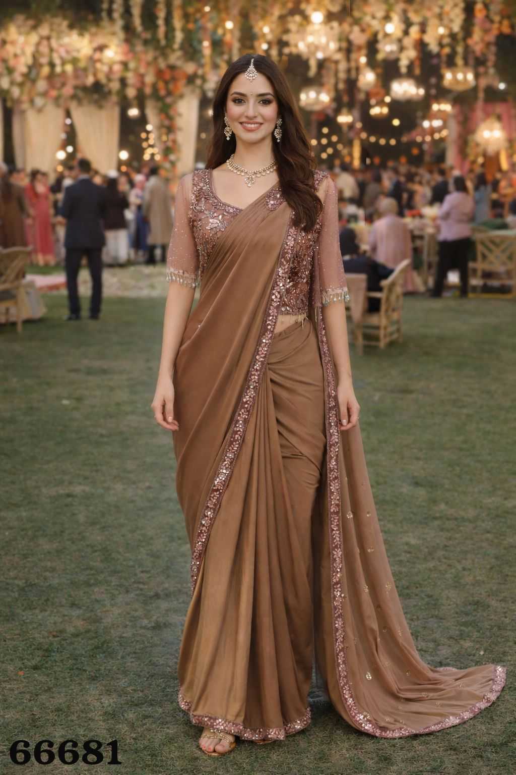 Lycra Designer Saree
