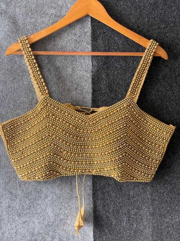 Pure Silk Spaghetti Party wear designer  Readymade Blouse