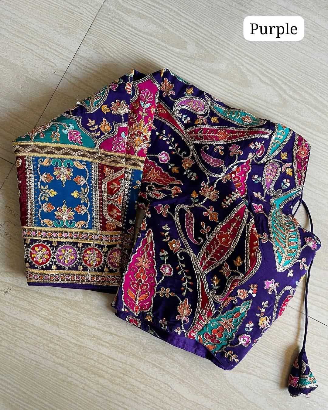 Crepe Printed Embroidered Blouse